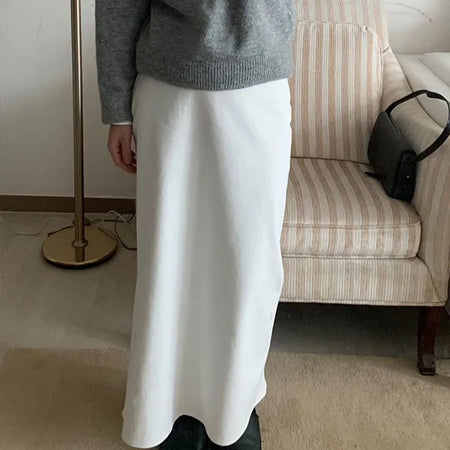 Slier cotton maxi long skirt