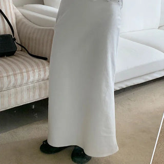 Slier cotton maxi long skirt