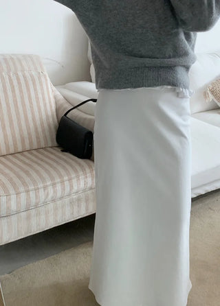 Slier cotton maxi long skirt