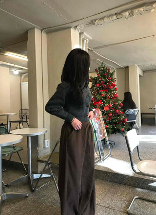 Daily Loose Fit Puff Sleeve Duffle Button Cardigan