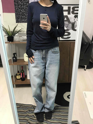 Modern Short Collar Slim Fit Long Sleeve T-shirt