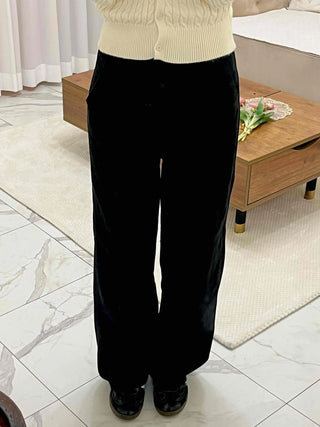 Velvet Touch Semi-Balloon Flare Brushed Long Pants