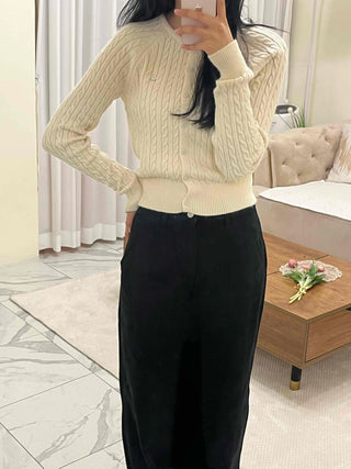 Velvet Touch Semi-Balloon Flare Brushed Long Pants