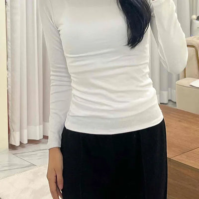 Daily Slim Fit Round Neck Long Sleeve T-shirt