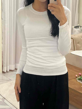 Daily Slim Fit Round Neck Long Sleeve T-shirt