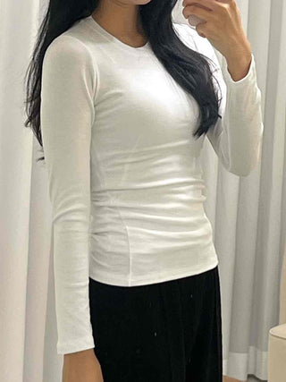 Daily Slim Fit Round Neck Long Sleeve T-shirt