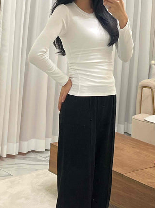 Daily Slim Fit Round Neck Long Sleeve T-shirt