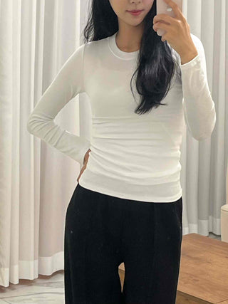 Daily Slim Fit Round Neck Long Sleeve T-shirt