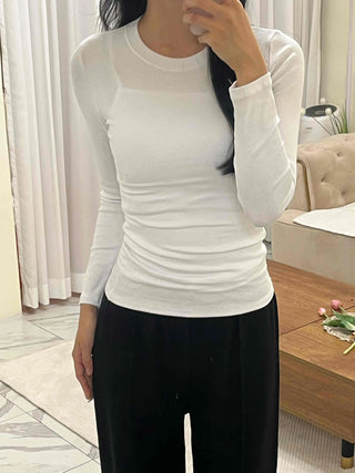 Daily Slim Fit Round Neck Long Sleeve T-shirt