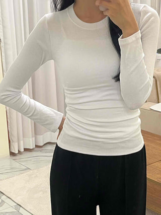 Daily Slim Fit Round Neck Long Sleeve T-shirt