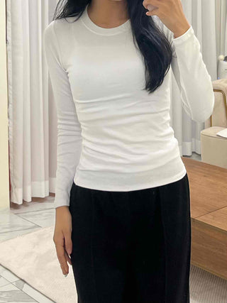 Daily Slim Fit Round Neck Long Sleeve T-shirt