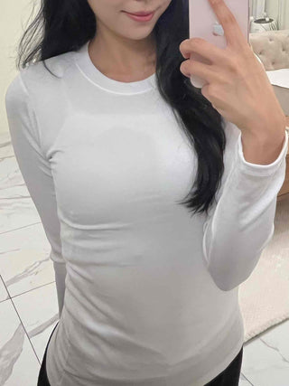 Daily Slim Fit Round Neck Long Sleeve T-shirt