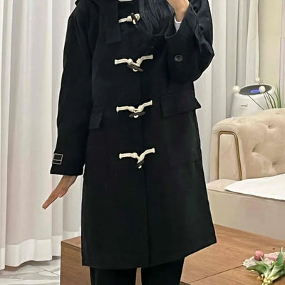 Classic Wood Toggle Hooded Duffle Coat