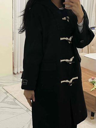 Classic Wood Toggle Hooded Duffle Coat