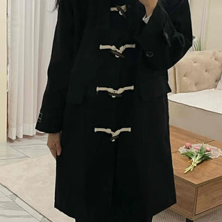 Classic Wood Toggle Hooded Duffle Coat