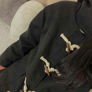 Classic Wood Toggle Hooded Duffle Coat