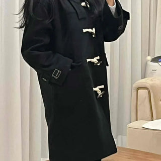Classic Wood Toggle Hooded Duffle Coat