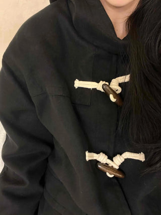 Classic Wood Toggle Hooded Duffle Coat