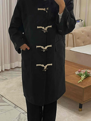 Classic Wood Toggle Hooded Duffle Coat