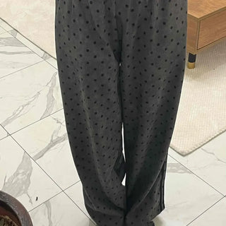 Loose Fit All-Over Dot Elastic Waist Training Pants