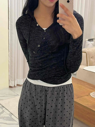 Loose Fit All-Over Dot Elastic Waist Training Pants