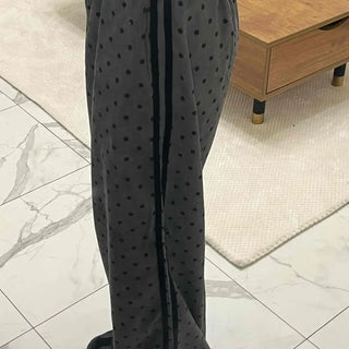 Loose Fit All-Over Dot Elastic Waist Training Pants