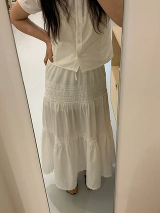 Jewel Button Banding Blouse