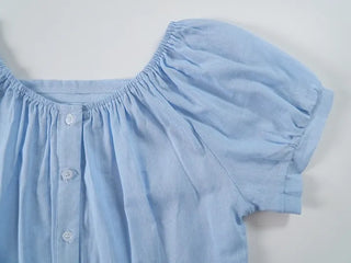 Jewel Button Banding Blouse