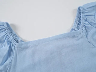 Jewel Button Banding Blouse