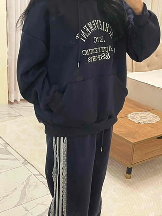 Summer Silver Lettering Bootcut Training Pants