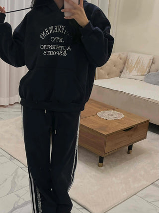 Summer Silver Lettering Bootcut Training Pants