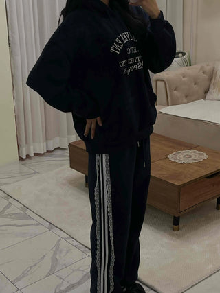Summer Silver Lettering Bootcut Training Pants