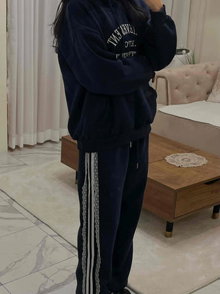 Summer Silver Lettering Bootcut Training Pants