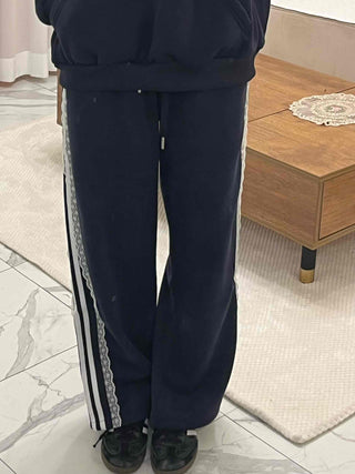 Summer Silver Lettering Bootcut Training Pants