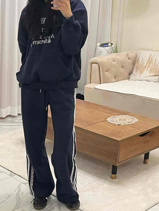 Summer Silver Lettering Bootcut Training Pants