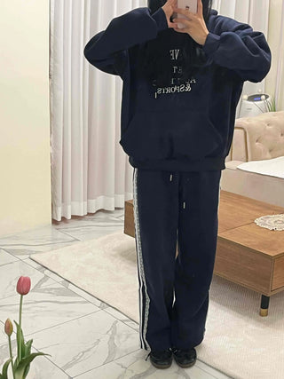 Summer Silver Lettering Bootcut Training Pants