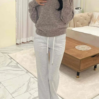 Sleeve Warmer Button V-Neck Loose Fit Knit
