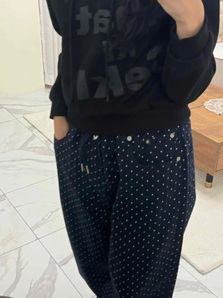 Lettering Print Crop Loose Fit Fleece-Lined Hoodie