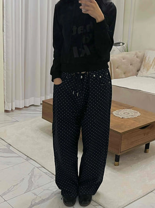 Lettering Print Crop Loose Fit Fleece-Lined Hoodie