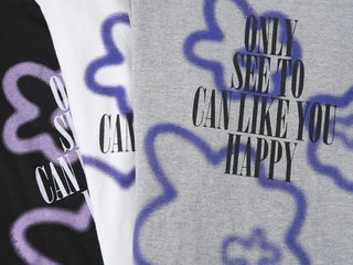 Ciel Lettering Floral Print Short Sleeve T-shirt
