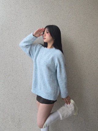 Feather Touch Balloon Fit Long Knit