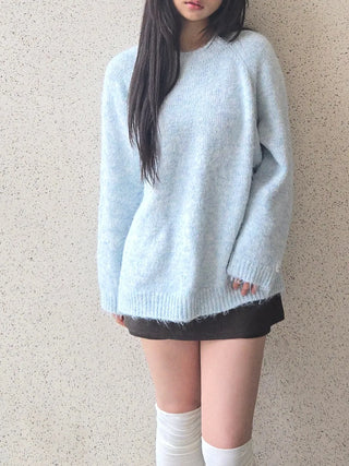 Feather Touch Balloon Fit Long Knit