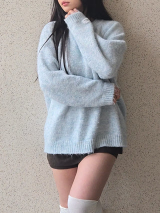 Feather Touch Balloon Fit Long Knit