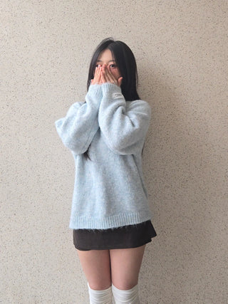 Feather Touch Balloon Fit Long Knit