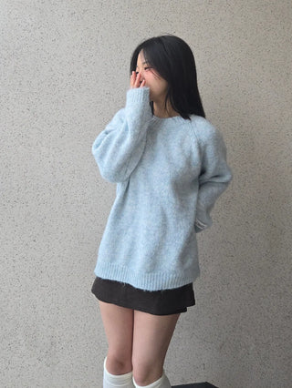 Feather Touch Balloon Fit Long Knit
