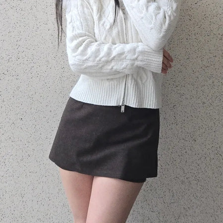 Modern Basic Mini Skirt Pants