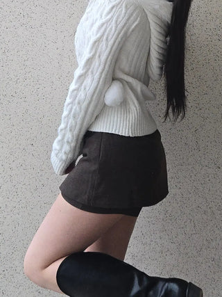 Modern Basic Mini Skirt Pants