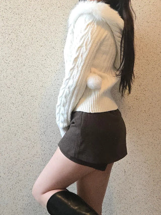 Modern Basic Mini Skirt Pants