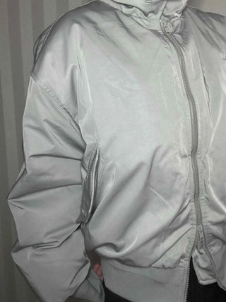 Wide Collar Aviator Balloon Fit Short Padded Jacket