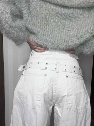 High-Waisted Balloon Fit Dark Wide Pants